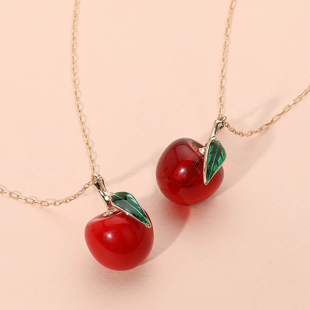 Apple Pendant Necklace