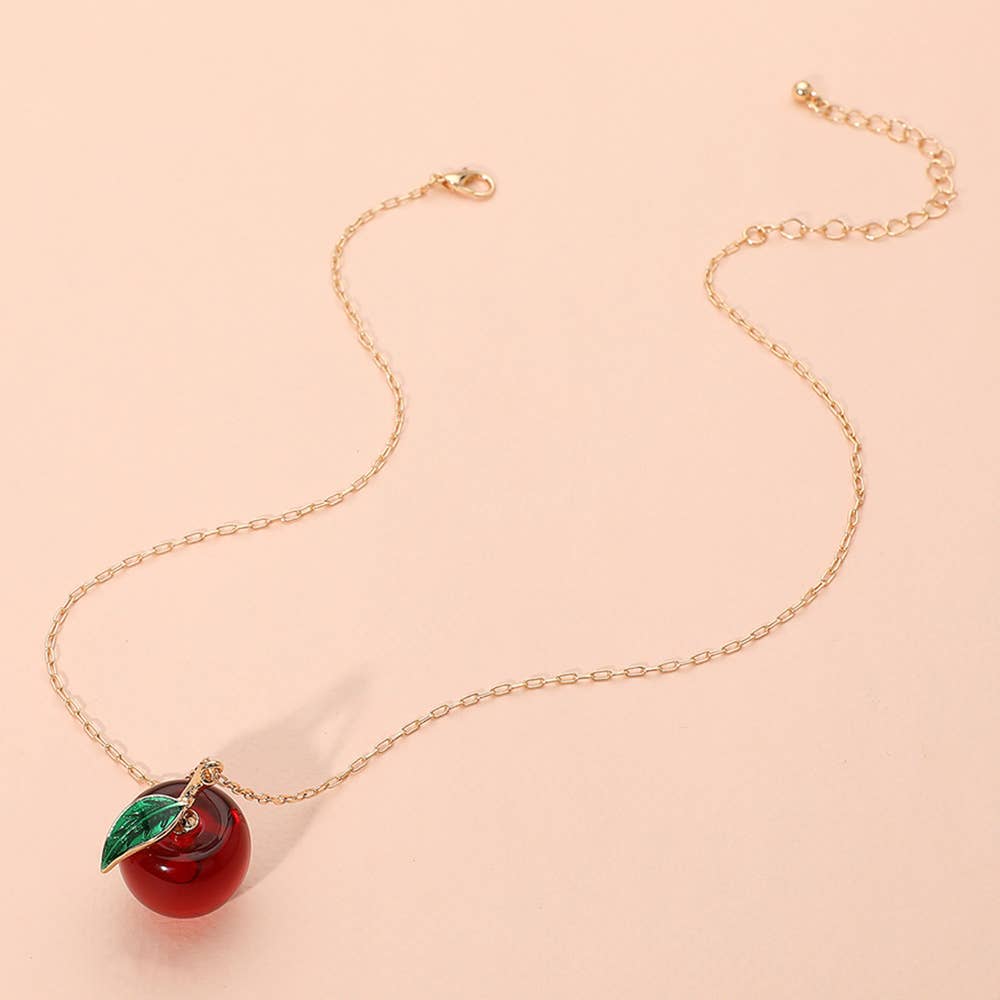 Apple Pendant Necklace