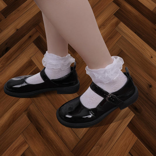 Girls Cotton Lace Dress Socks White 1 Pack Size 4-6 Years