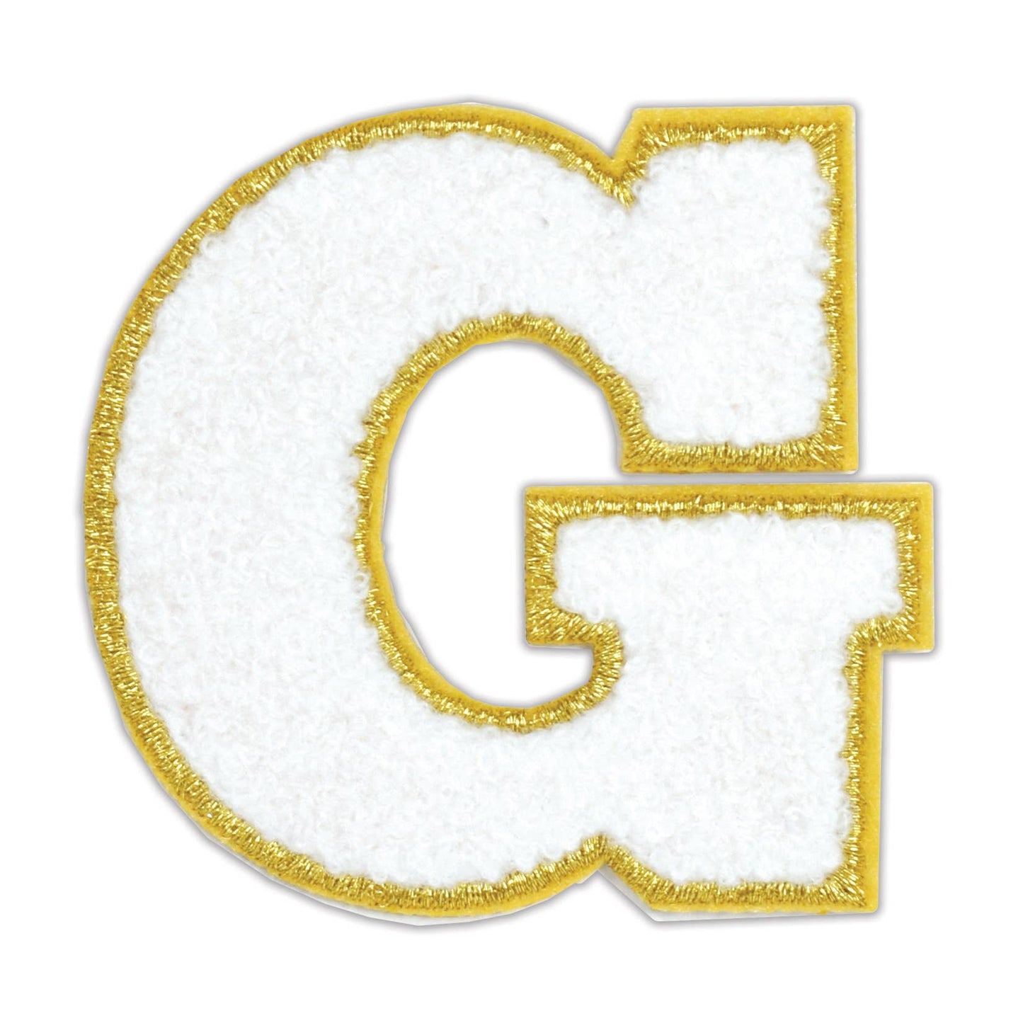 G White Varsity Letter Sticker Patch