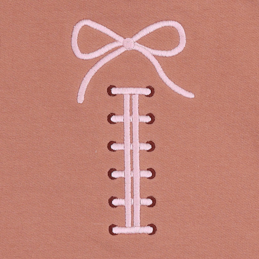Football Laces - Sweatshirt Bubble with Bow Embroidery