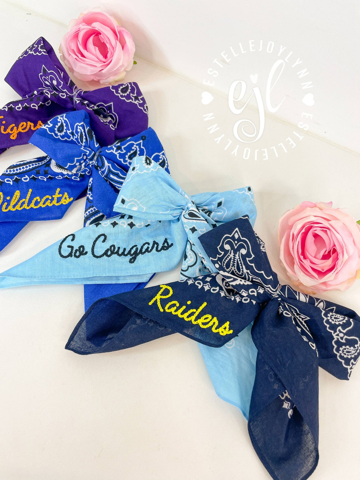 Custom Bandana Bow for Purse, Backpack