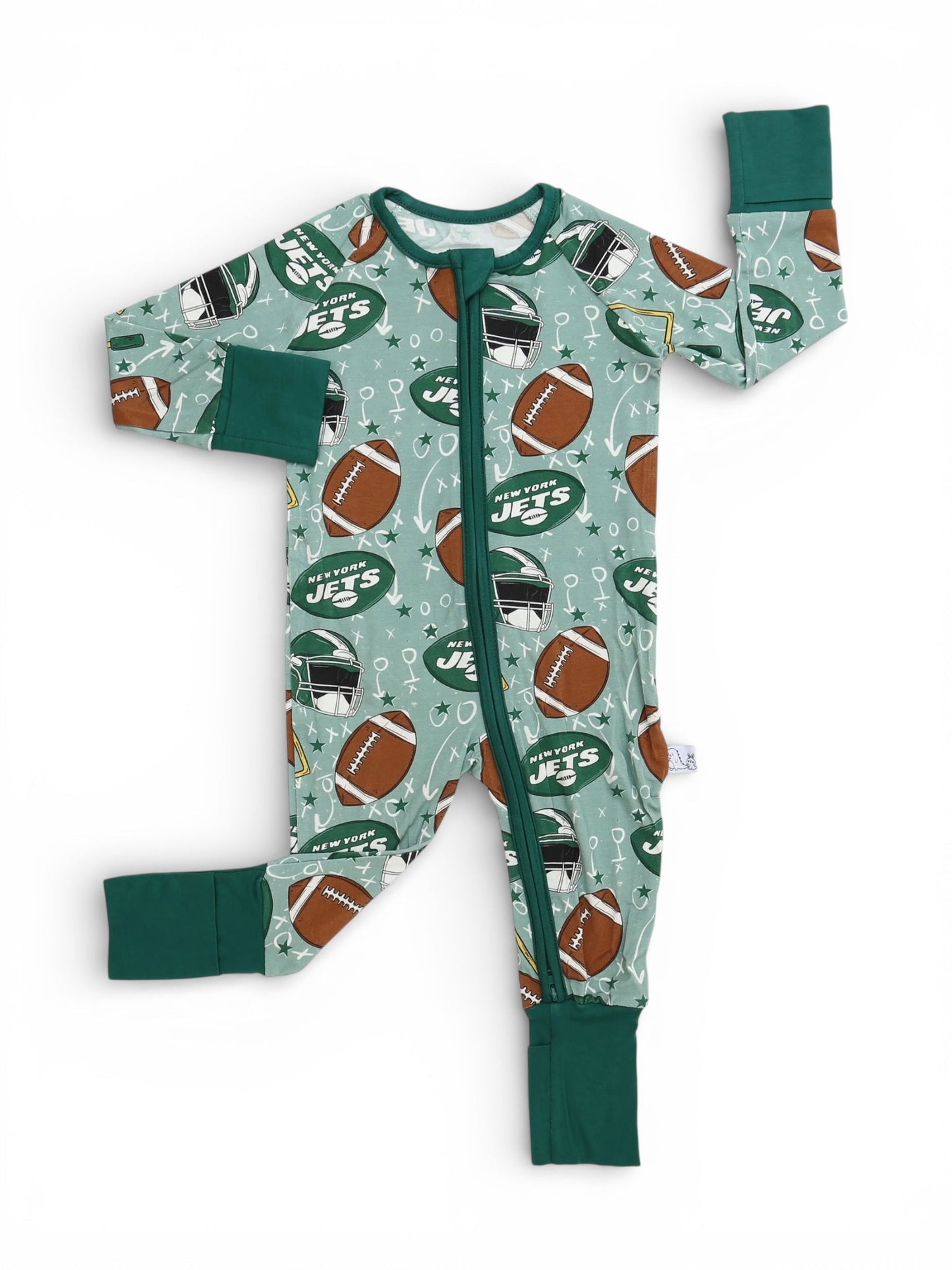 Green, Black and White football Snuggy Zip