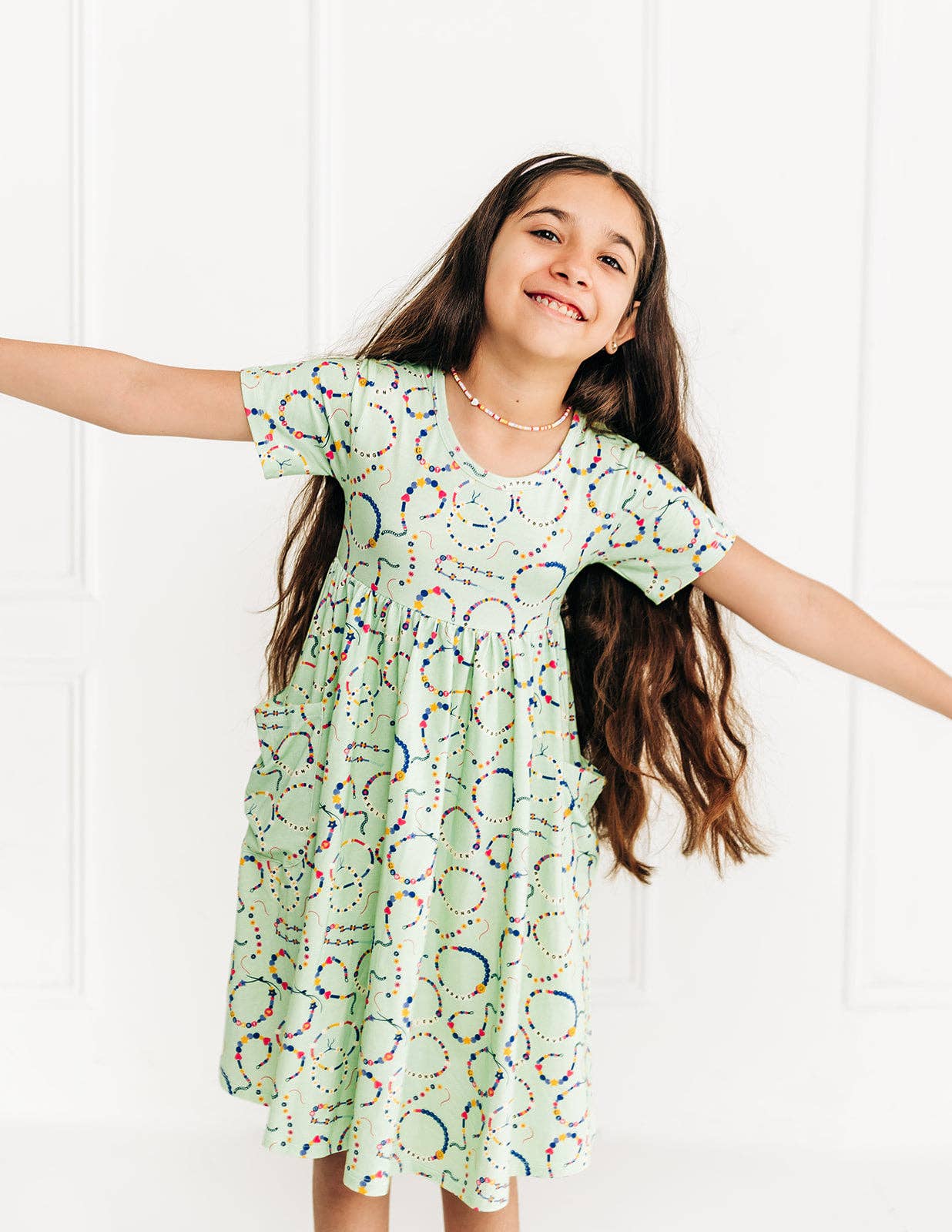 Friendship Bracelet Pocket Twirl Dress