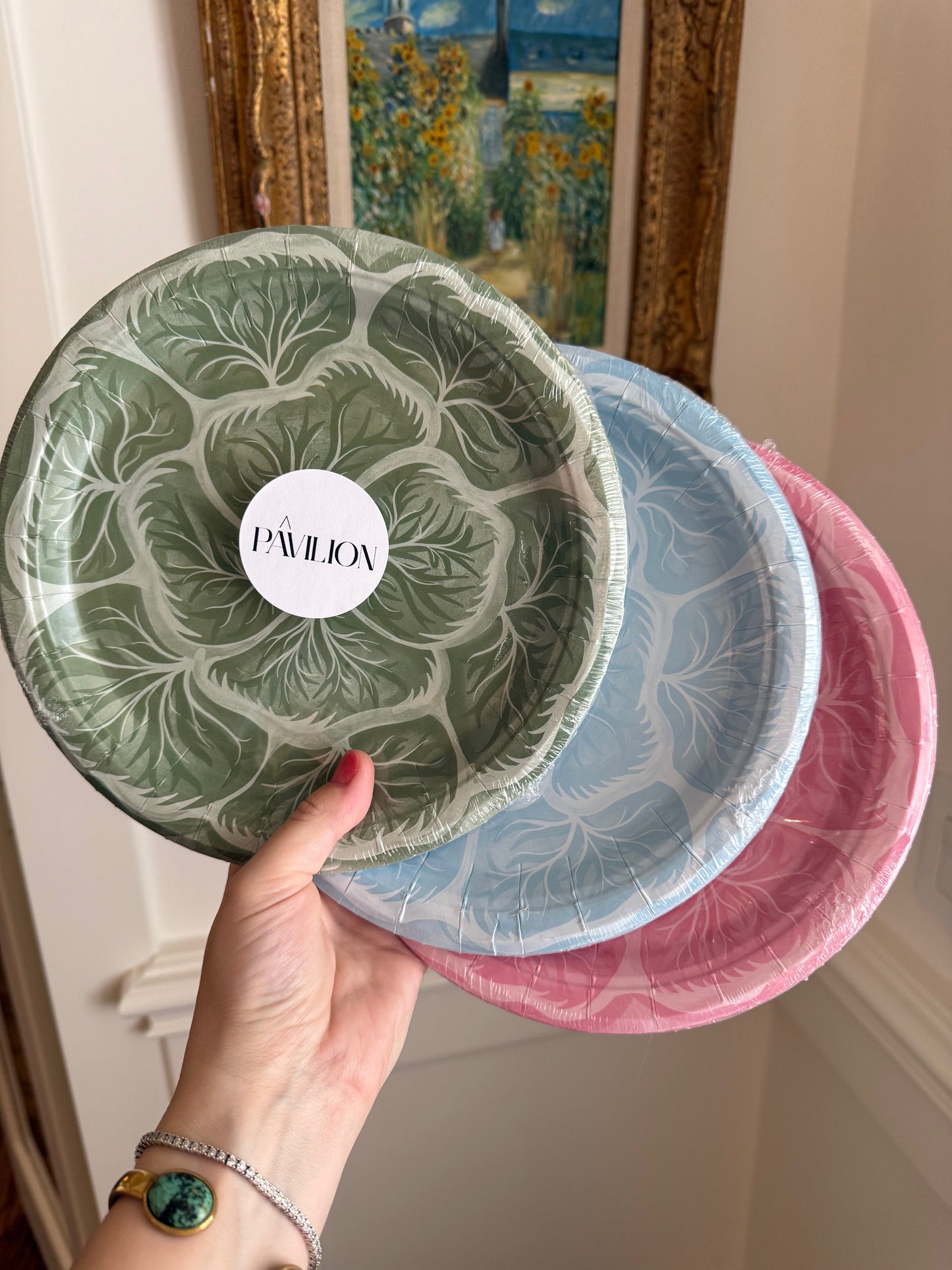 Alice Blue Cabbage Dessert Paper Plate - 8 pack