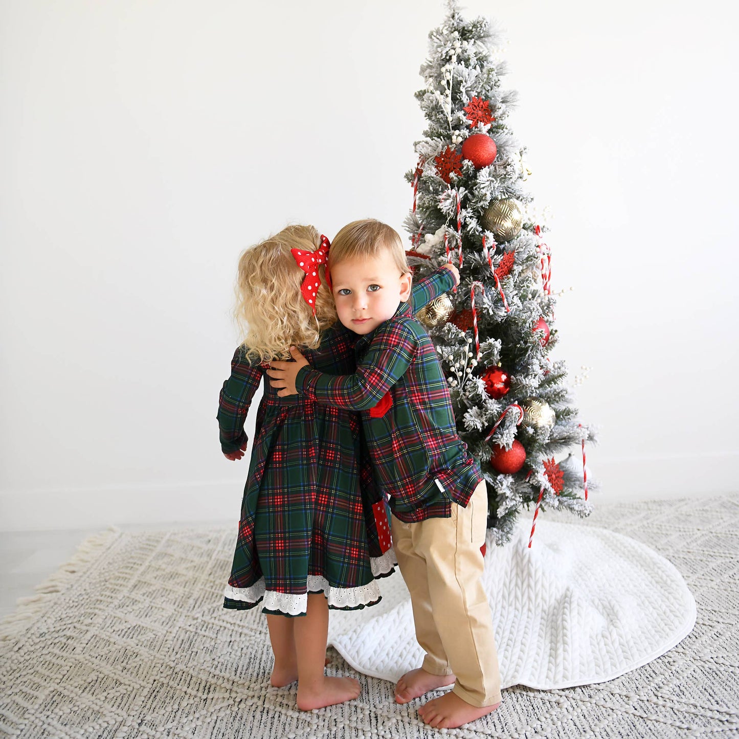 Tartan Button Dress