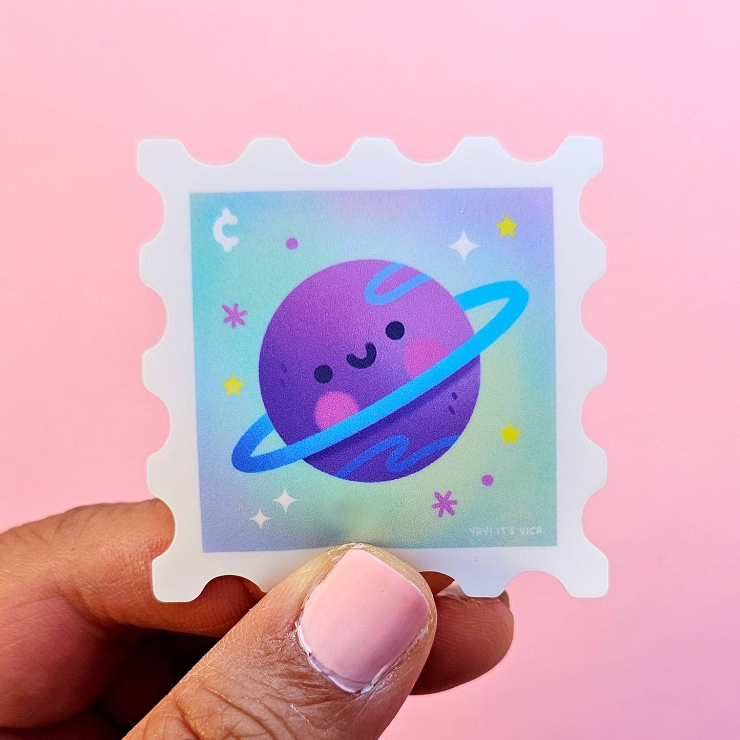 Happy Planet Stamp Sticker