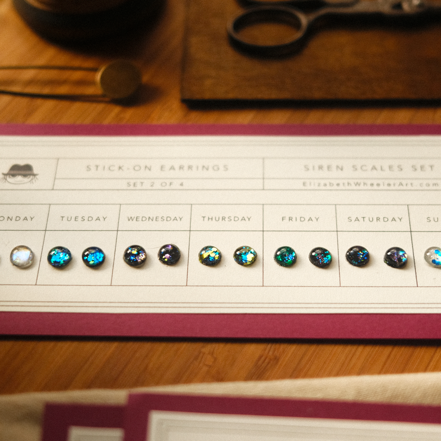 Stick-On Earrings Set - Siren Scales