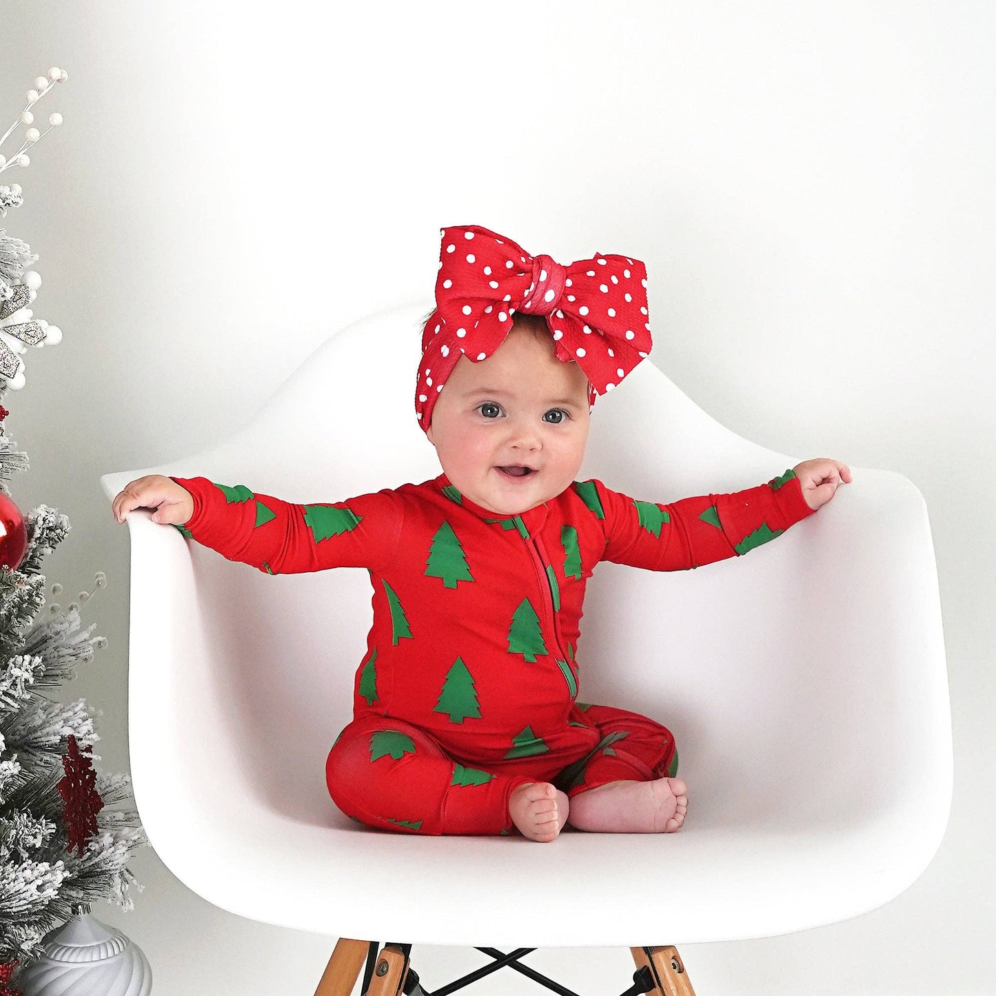Christmas Trees Convertible Zip Onesie