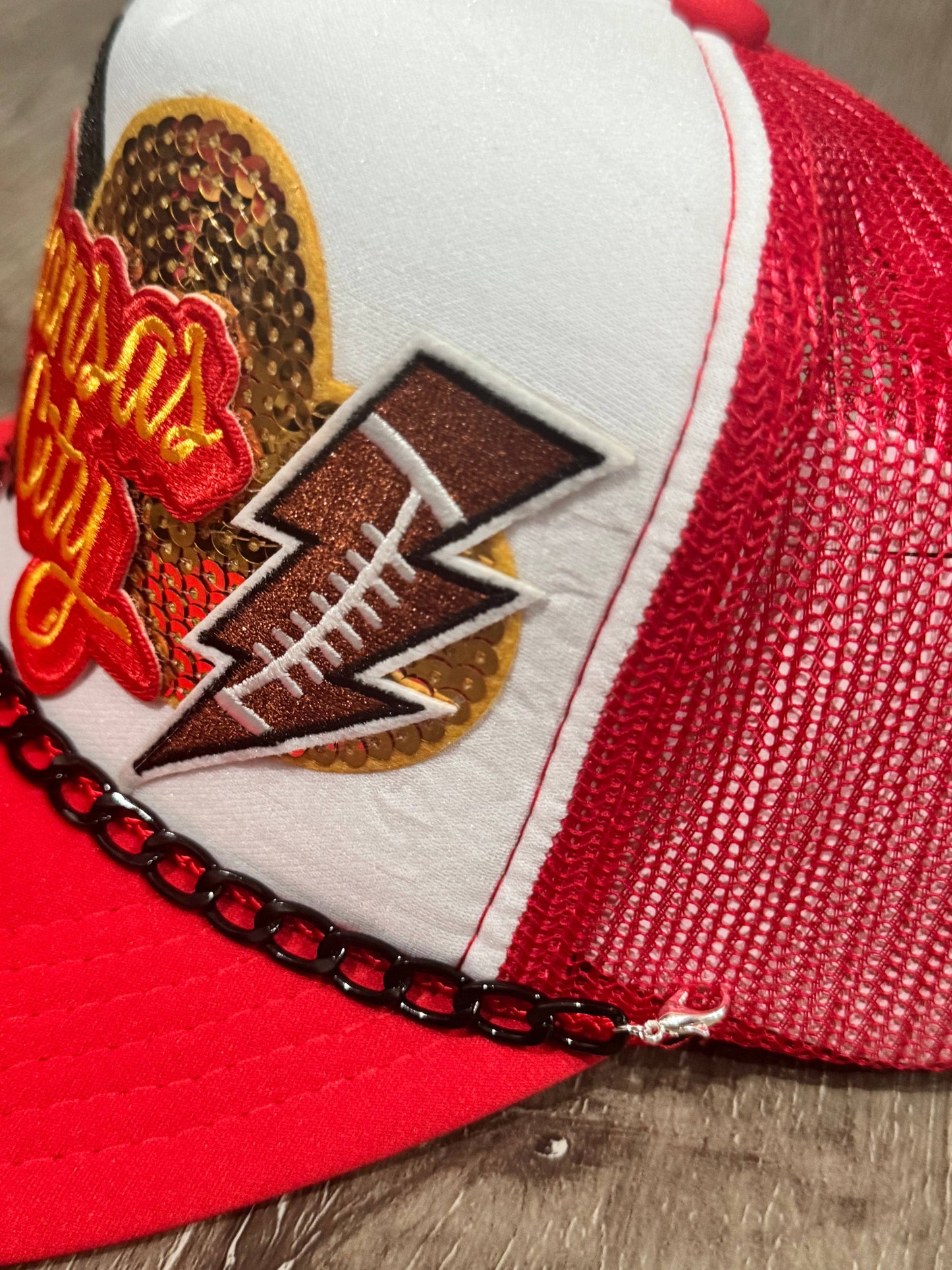 Kansas City Script Football Trucker Hat