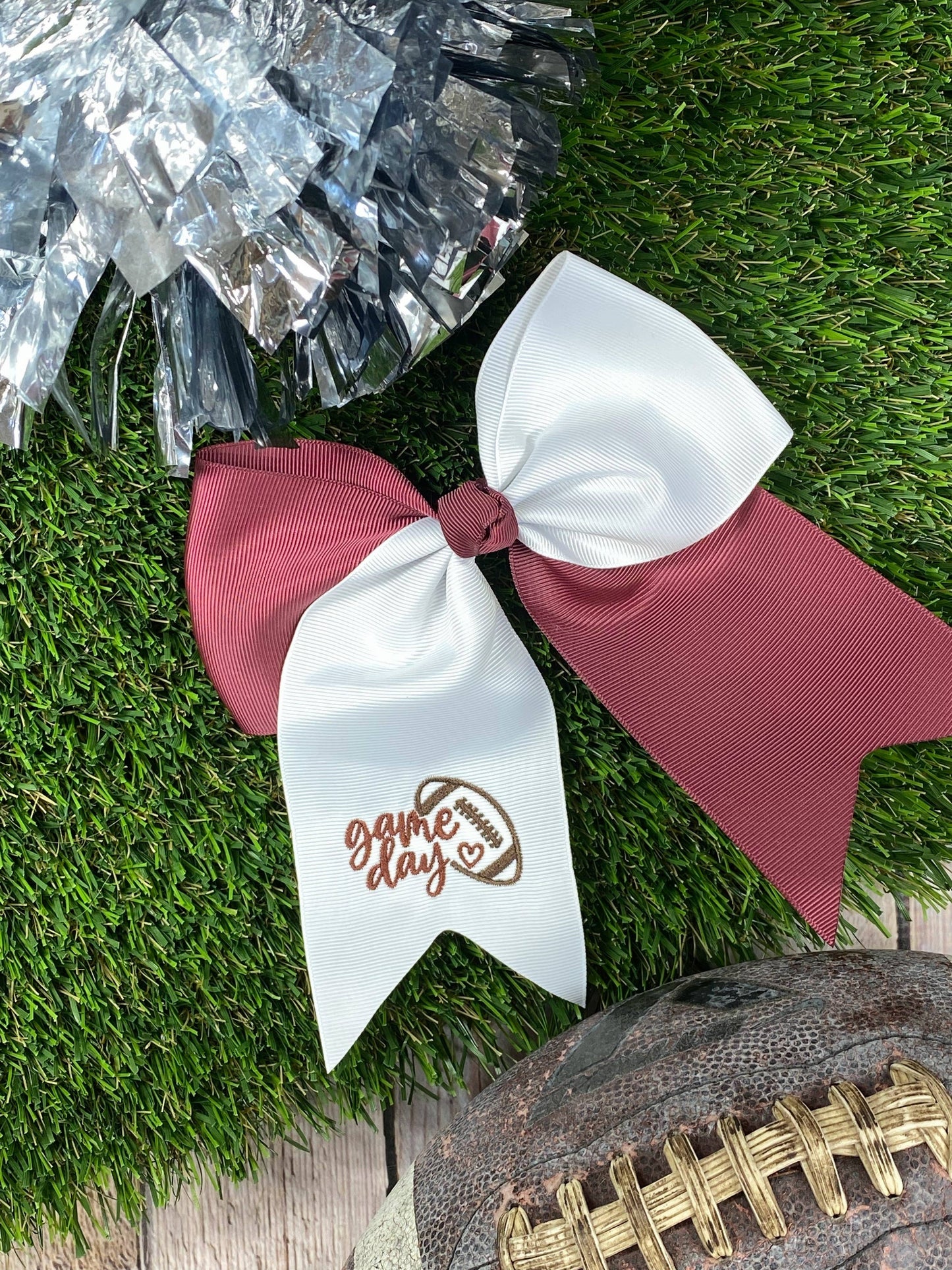 Game Day Embroidered Cheer Bows: Fall 2025 Game Day