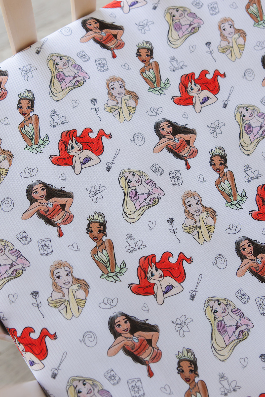 Doodle Princess (ribbed) - Crib Sheet