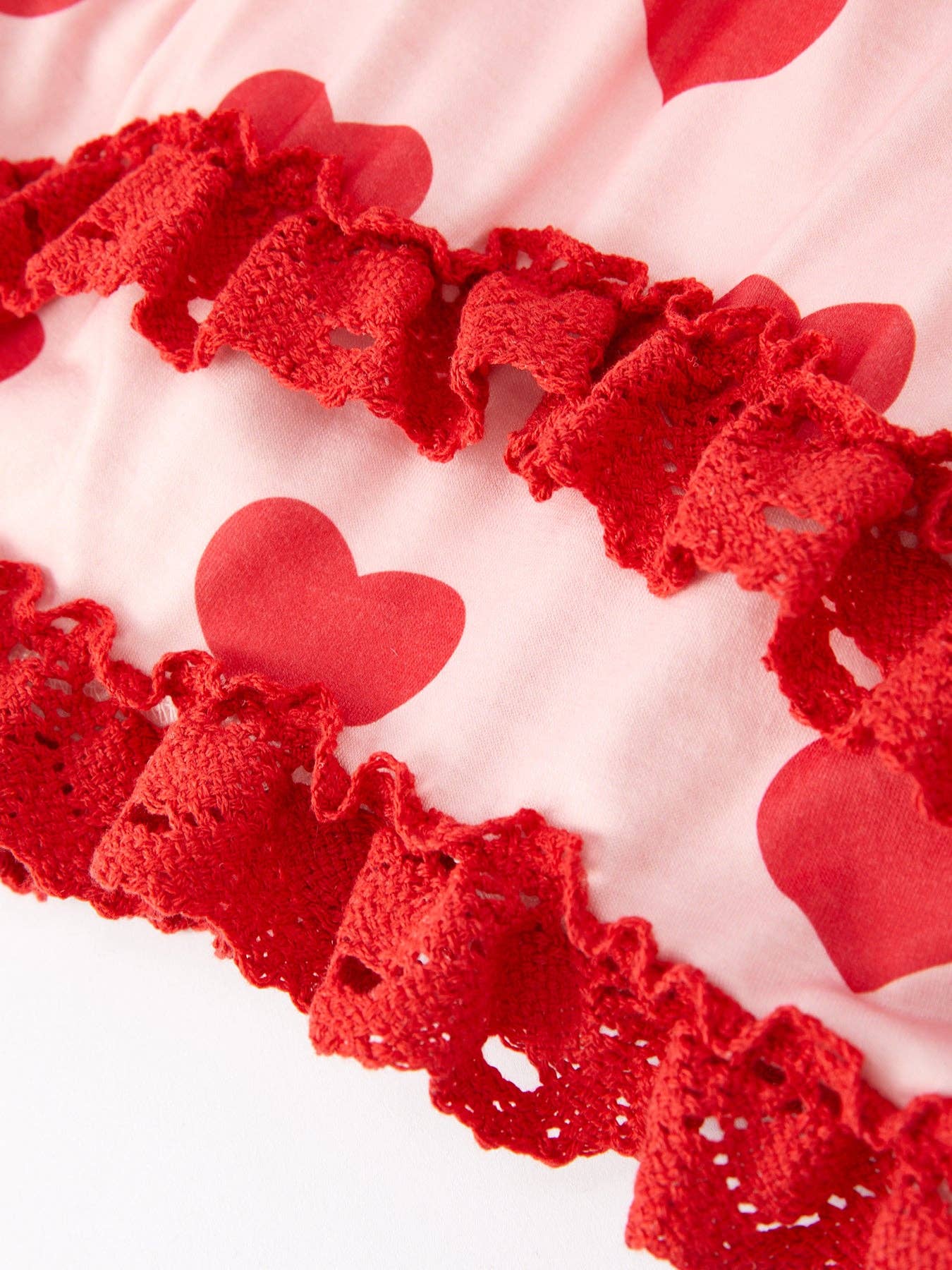 Heart Print Ruffle Dress