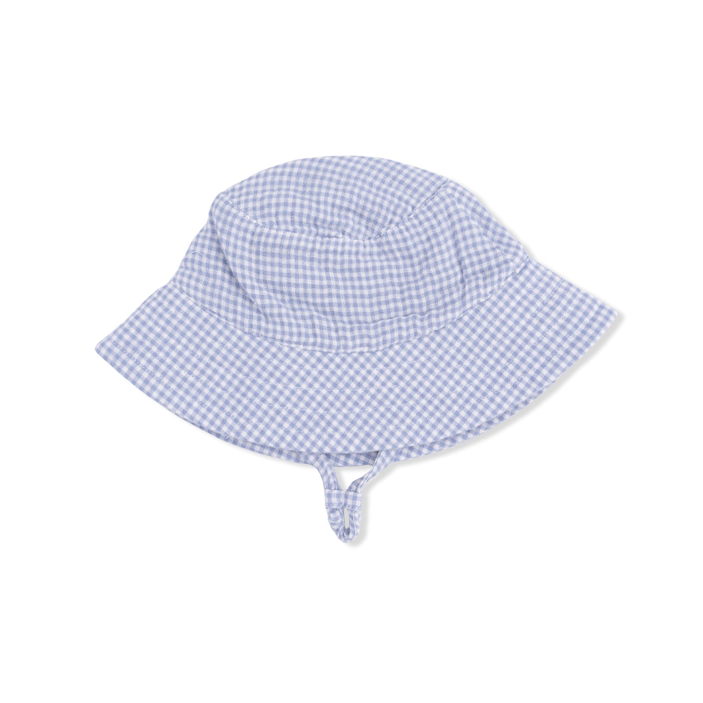 Micro Gingham Blue Blizzard - Bucket Hat