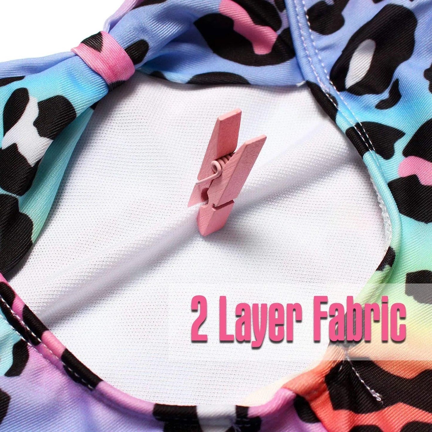 Pale Rainbow Stripes Leopard Unitard