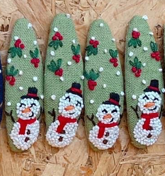 Xmas Theme Embroidered Hair Barrette, Christmas Collection