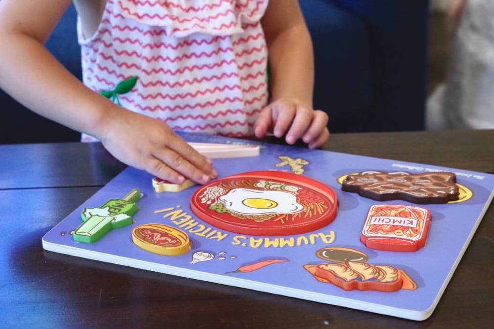 Korean Food Chunky Wooden Puzzle