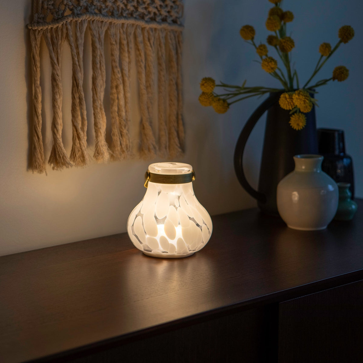 Moondrop Lantern - Rechargeable Glass LED Lantern
