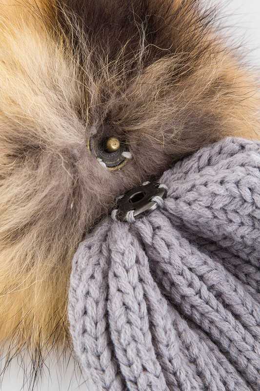 Detachable Fur Pom Fashion Beanie