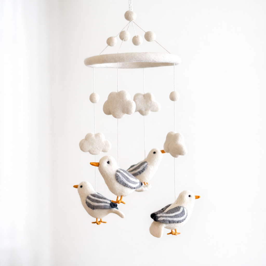 Felt Baby Mobile - Seagull
