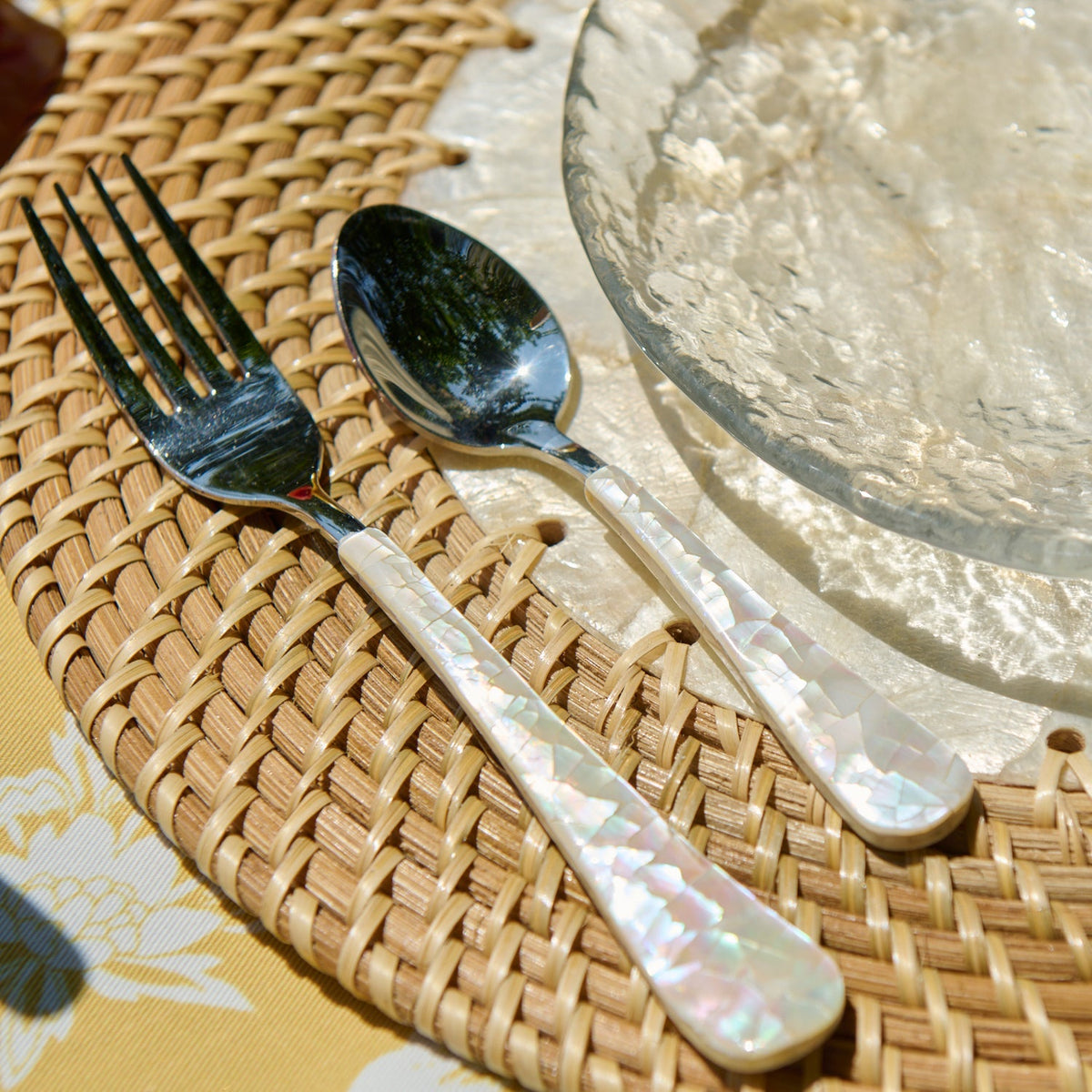 Mother Of Pearl Flatware, Set of 4