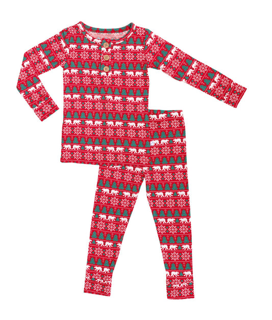 Beary Christmas Long Sleeve Henley Pajamas