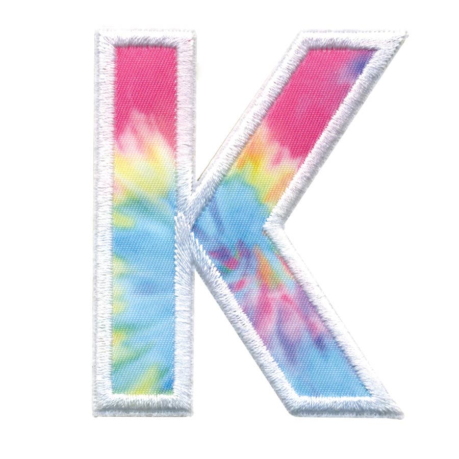 K Tie Dye Sticker Patch