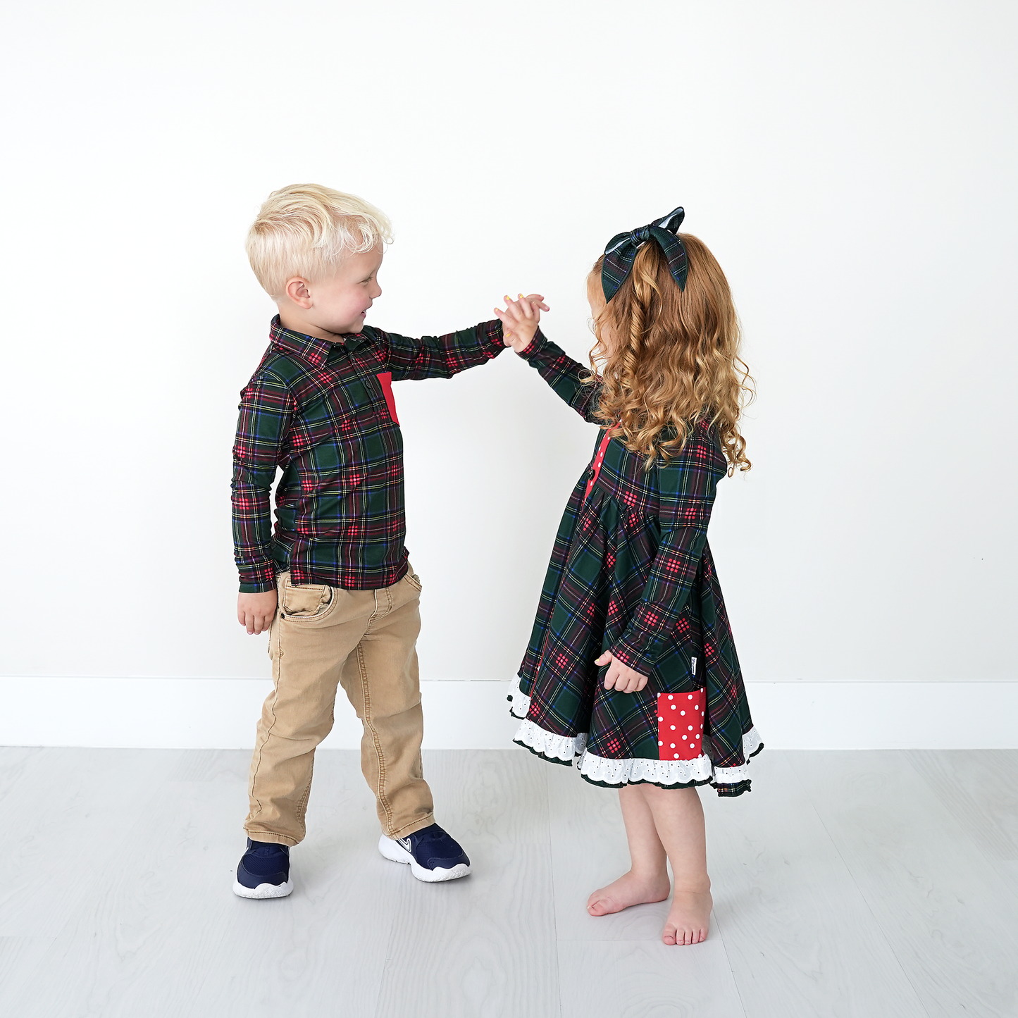 Tartan Button Dress