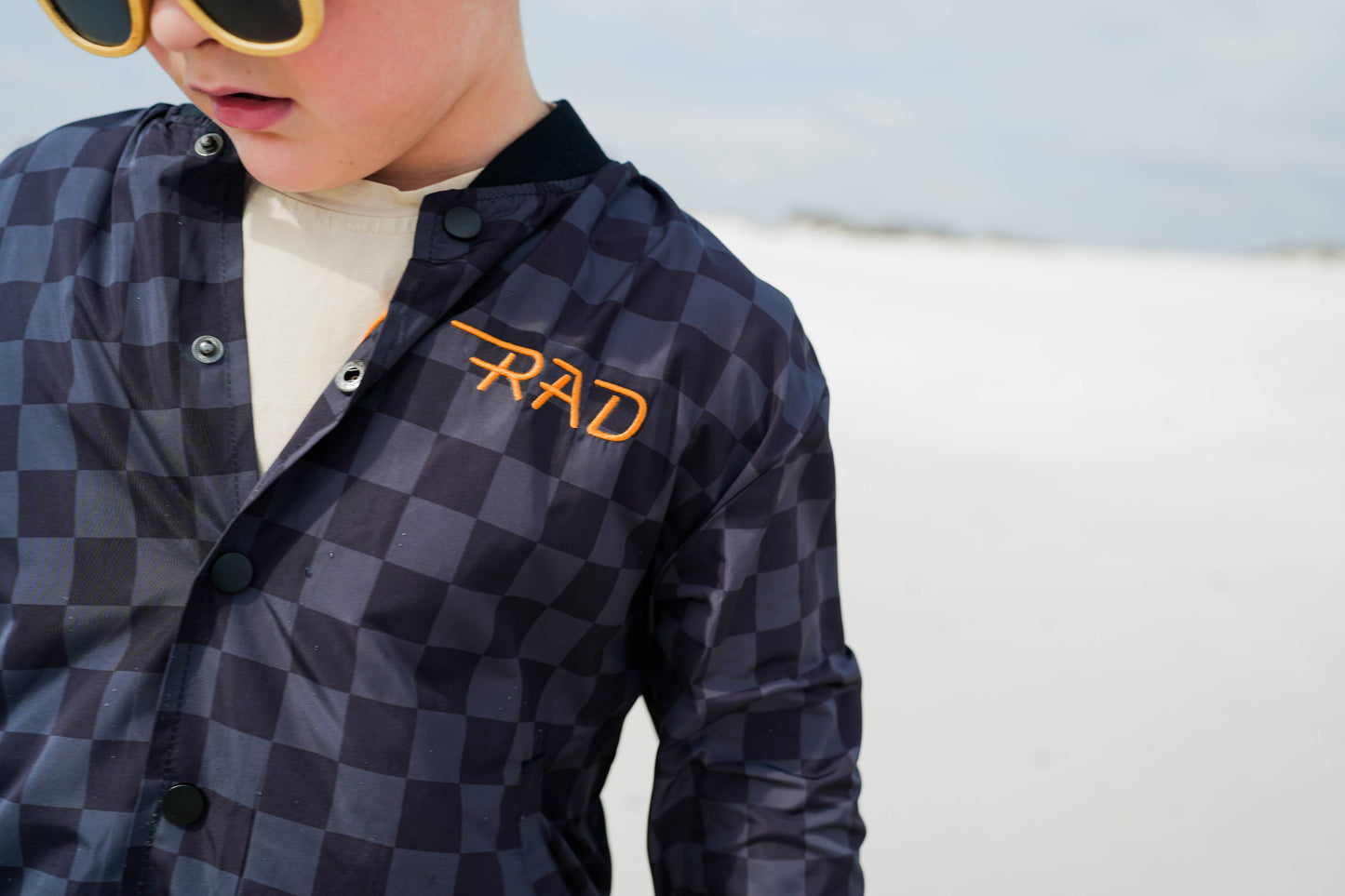 Kids Clothing Waterproof Letterman Jacket - Checkers