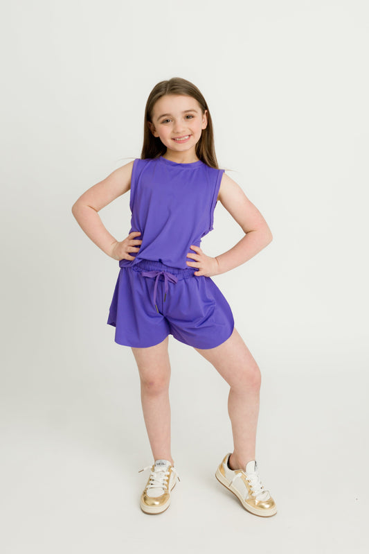 Purple Butterfly Shorts