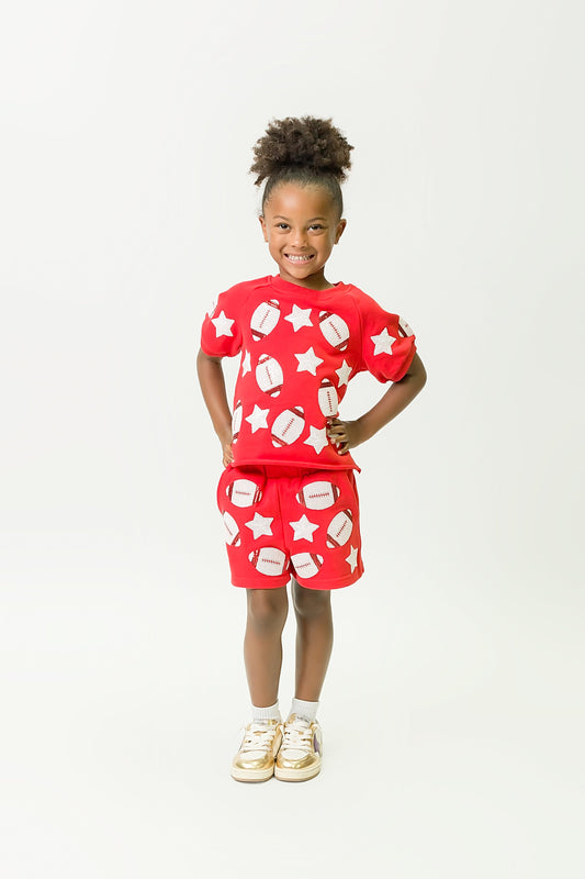 Kids' Red Football Top