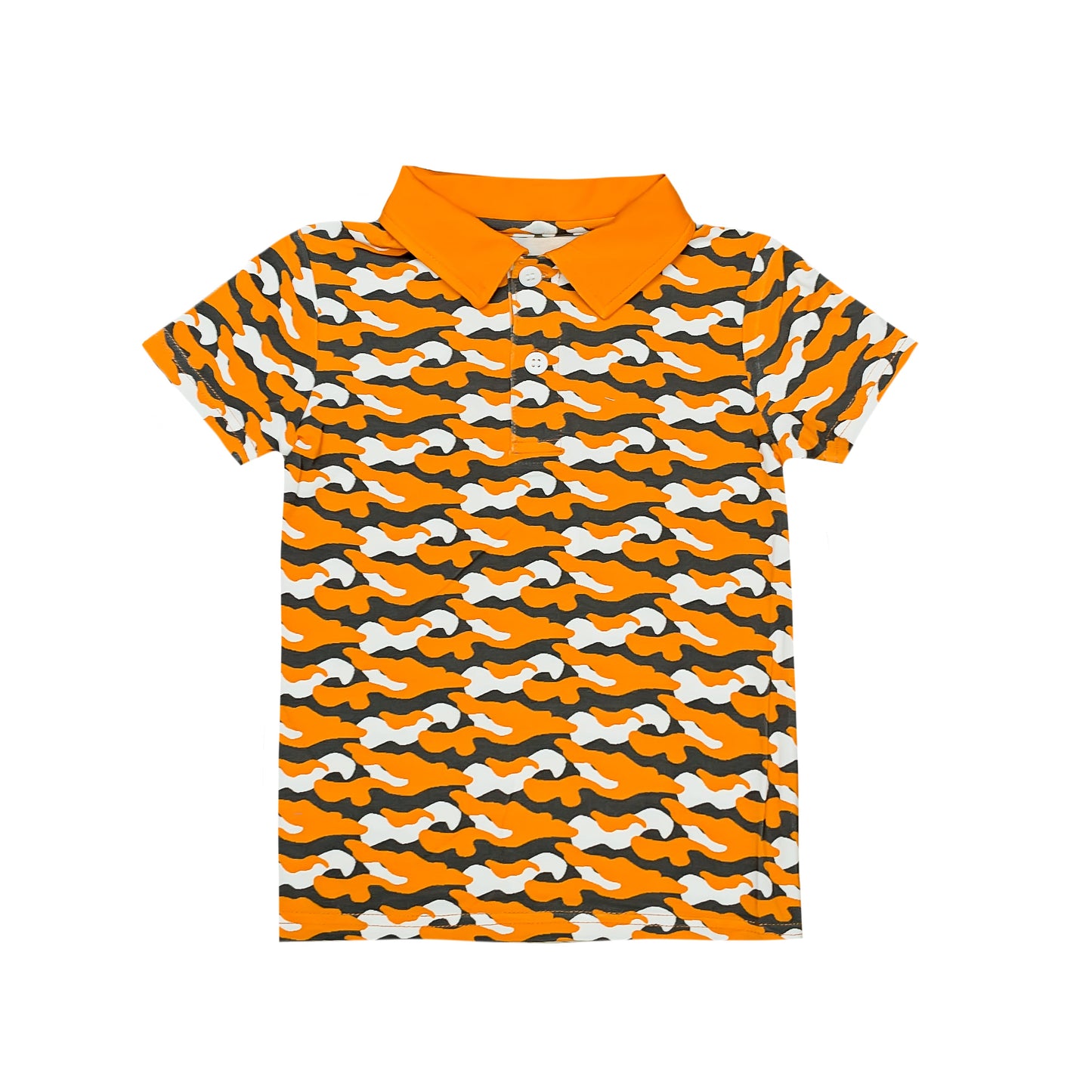 Orange Camo Polo
