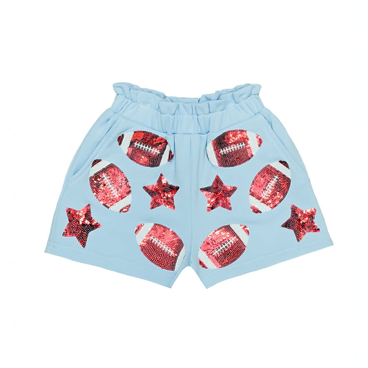 Light Blue Football Shorts
