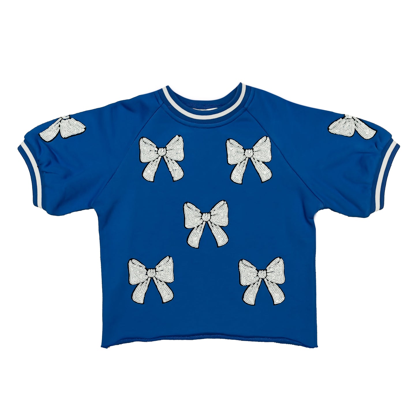 Royal and White Bows Top