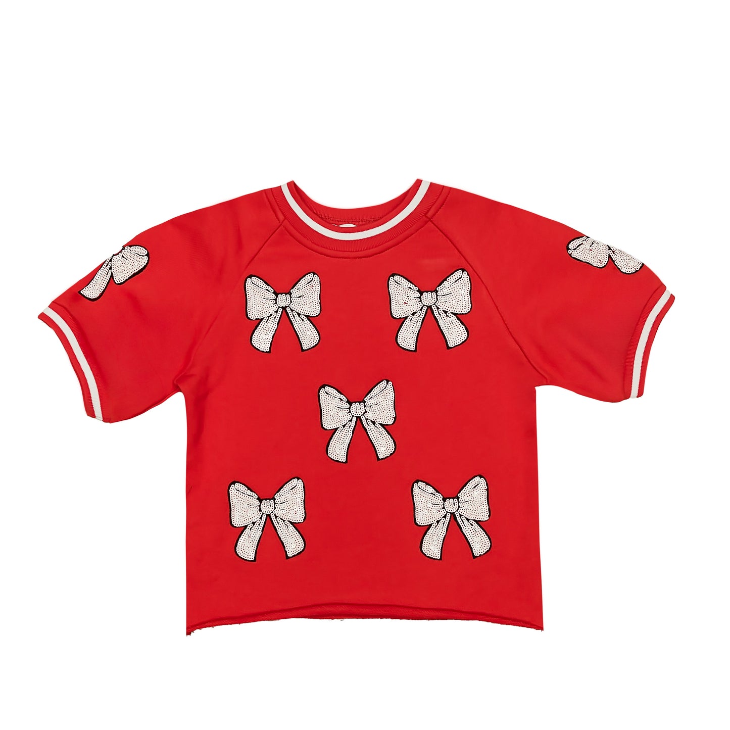Red and White Bows Top