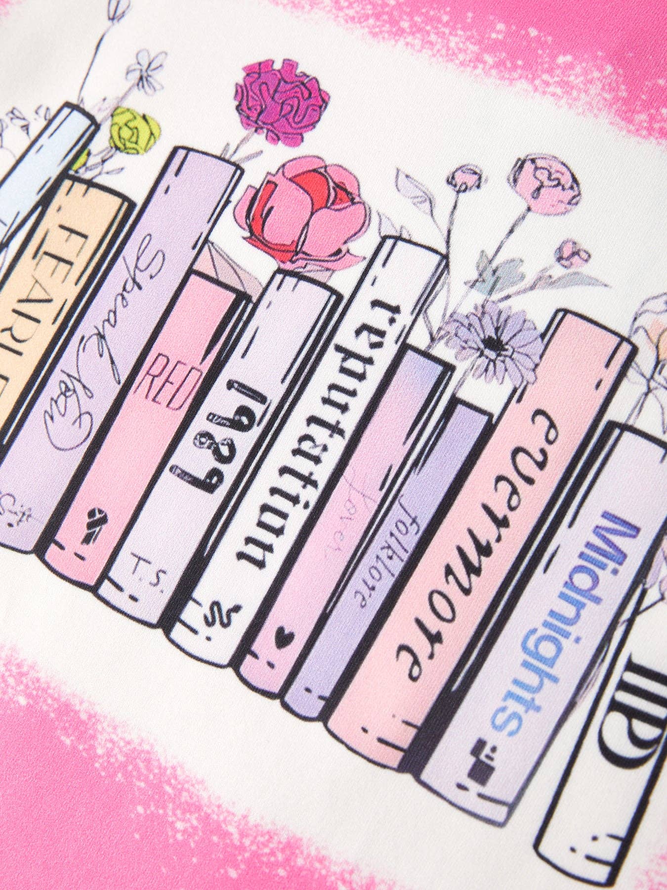 Valentine's Day TS 1989 Print Pink Short Sleeve Top +Pants Set