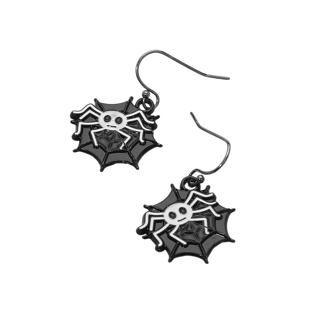 Halloween Spider Web Dangle Earrings