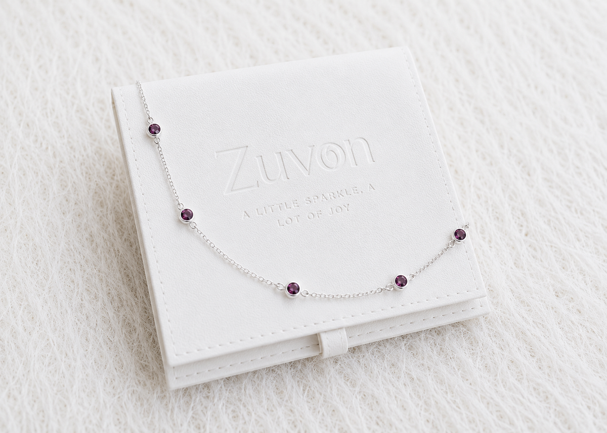 February Birthstone Bracelet — Amethyst