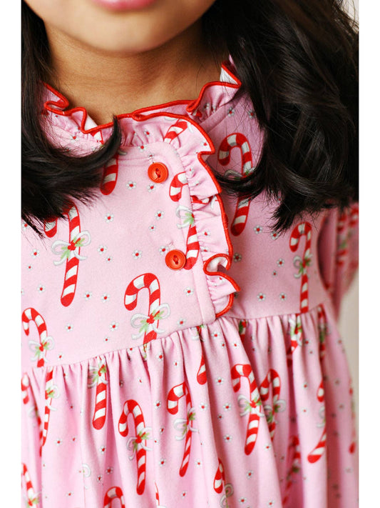 Candy Cane Butterknit Play Dress