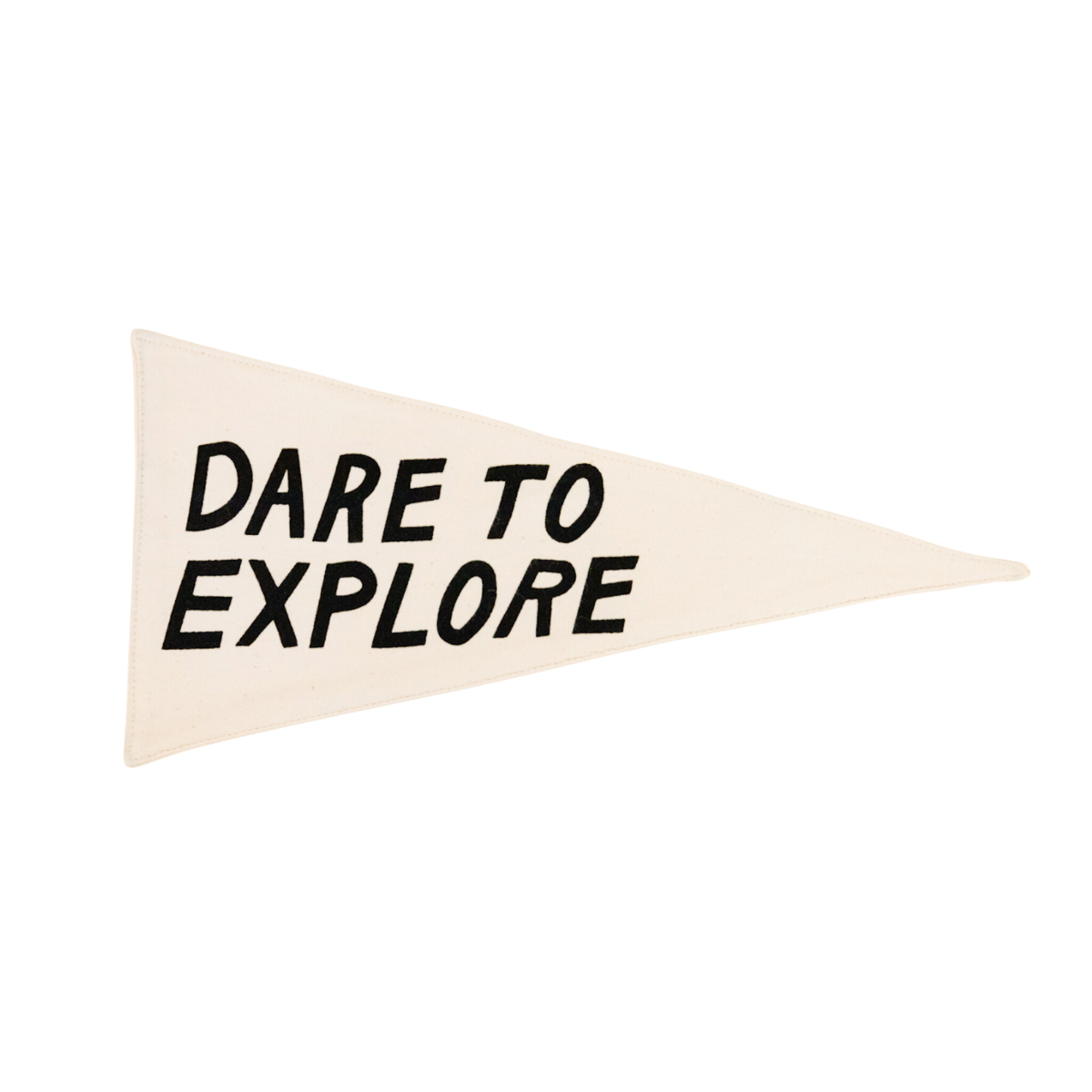 “Dare to Explore” Canvas Pennant | Adventure Wall Flag