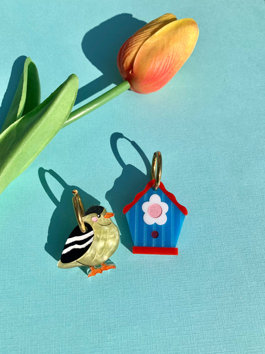 Tweet Retreatย Acrylic Birdhouse Earrings
