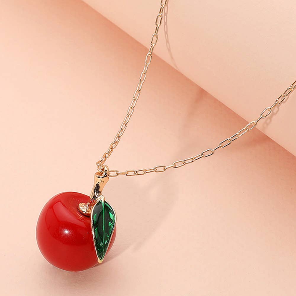 Apple Pendant Necklace