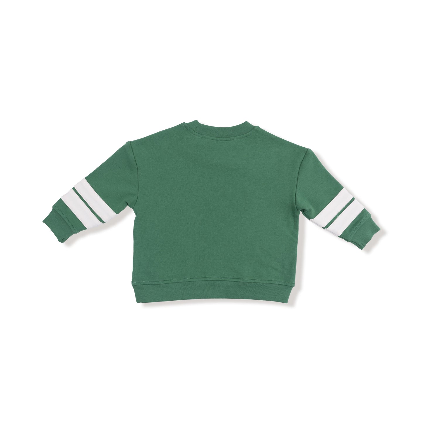 Cozy Drop Sleeve Sweatshirt with Varsity Stripes