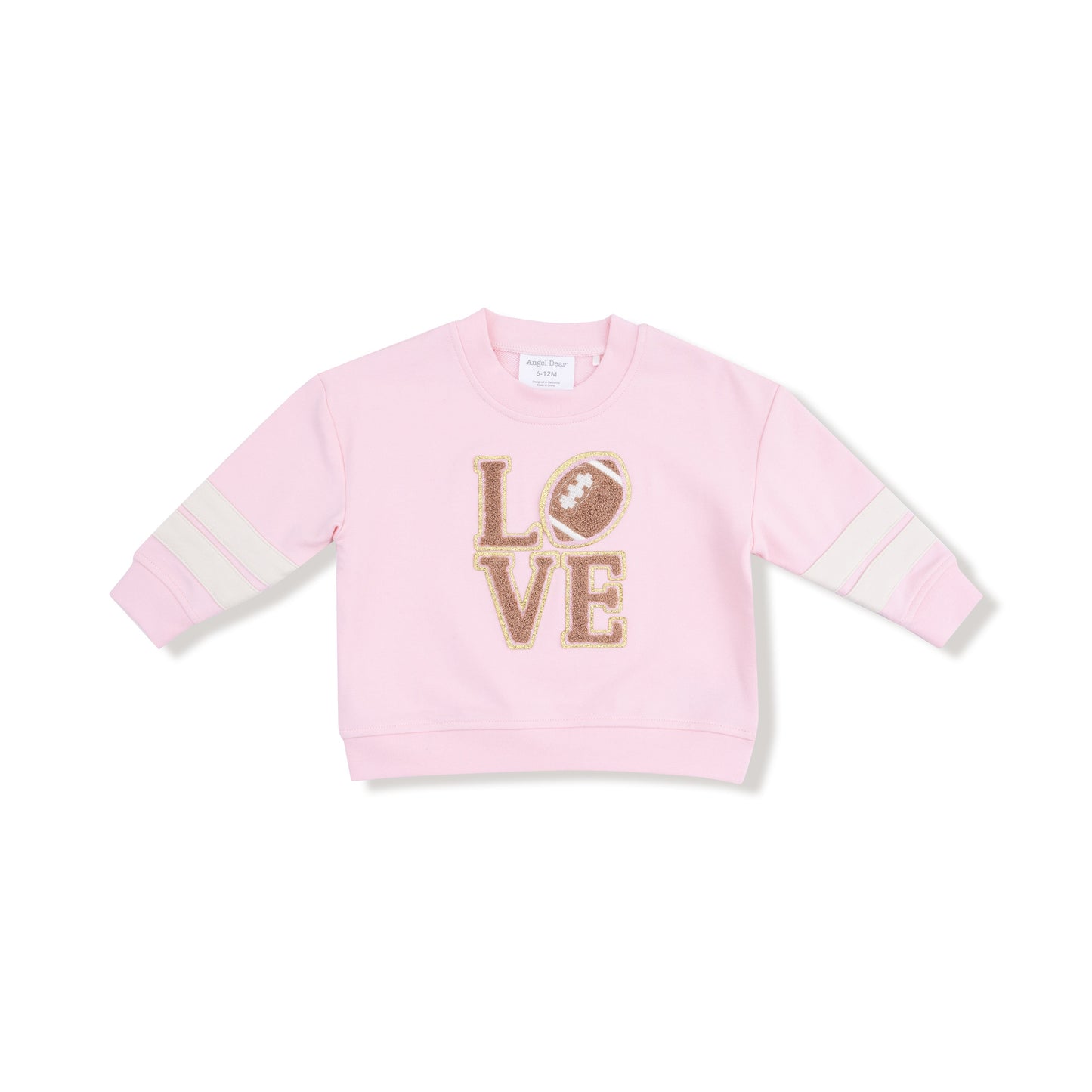 Cozy Drop Sleeve Sweatshirt with Varsity Stripes