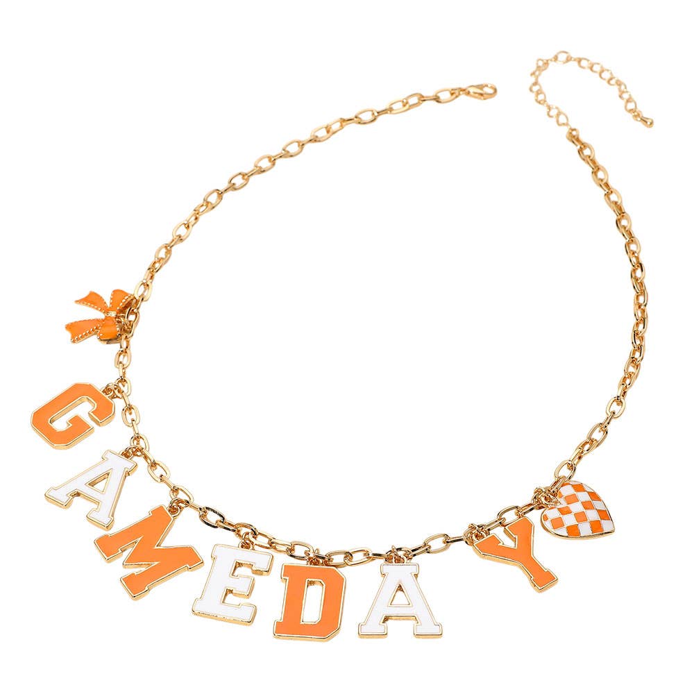 GAME DAY Letter Charm Station Necklace