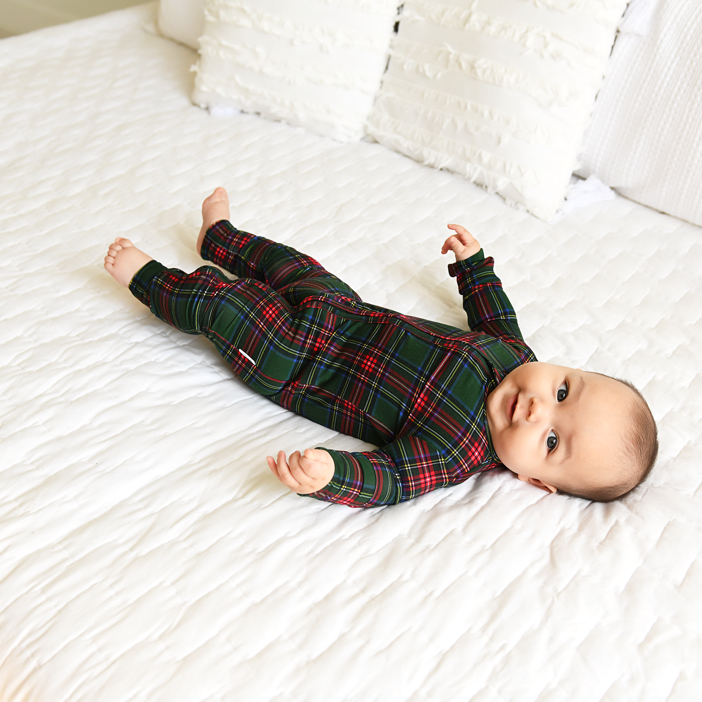 Tartan Convertible Zip Onesie