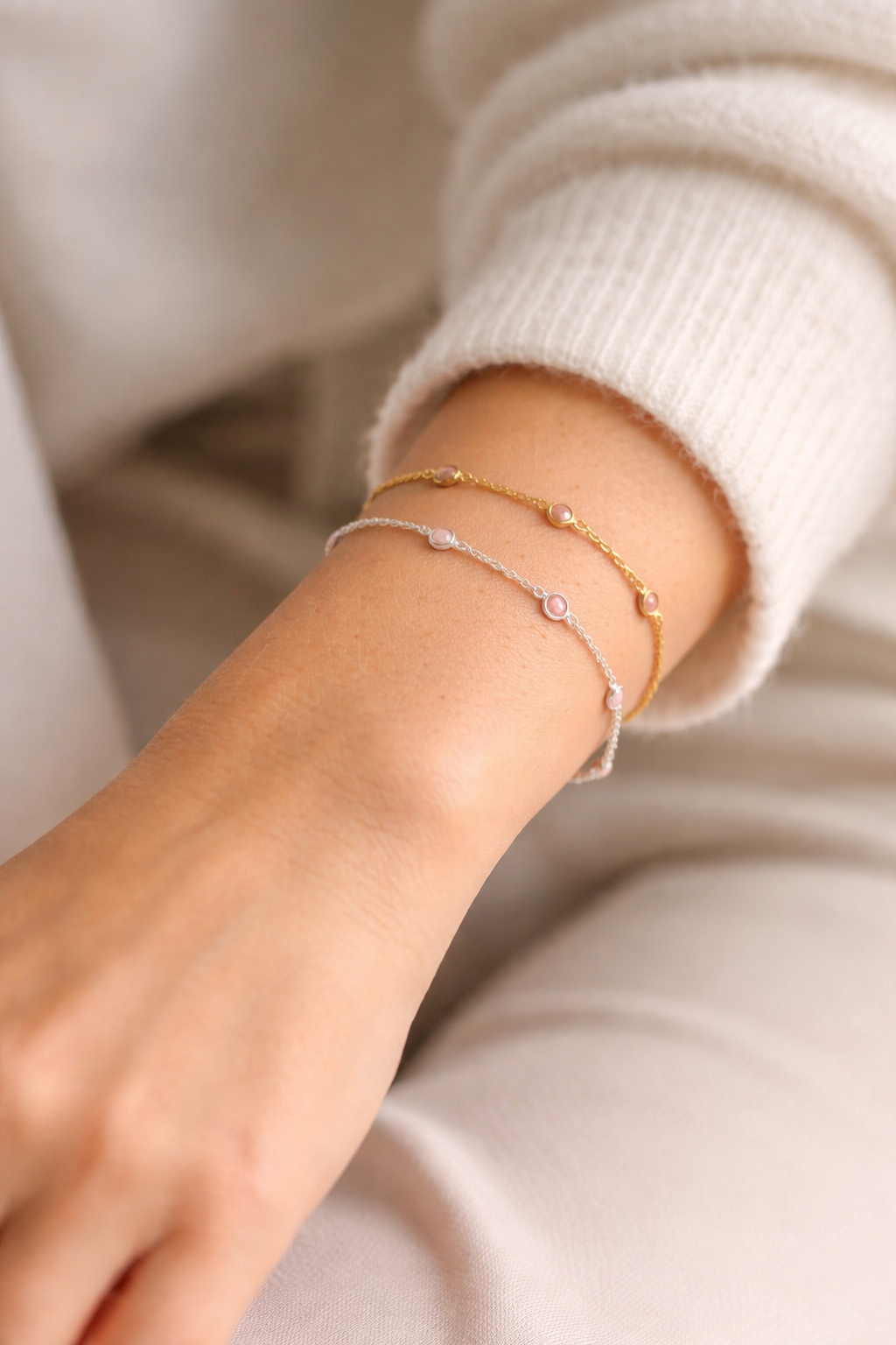 October Birthstone Bracelet — Opal