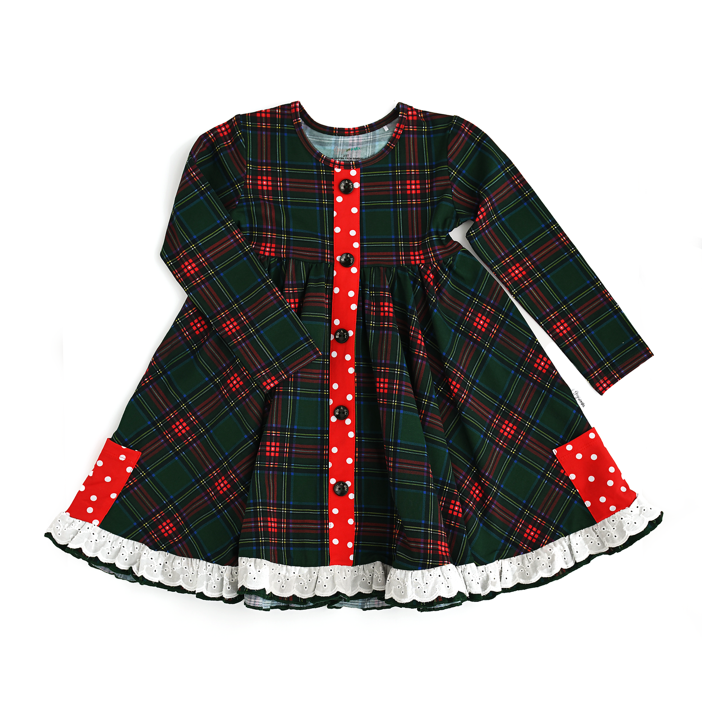 Tartan Button Dress