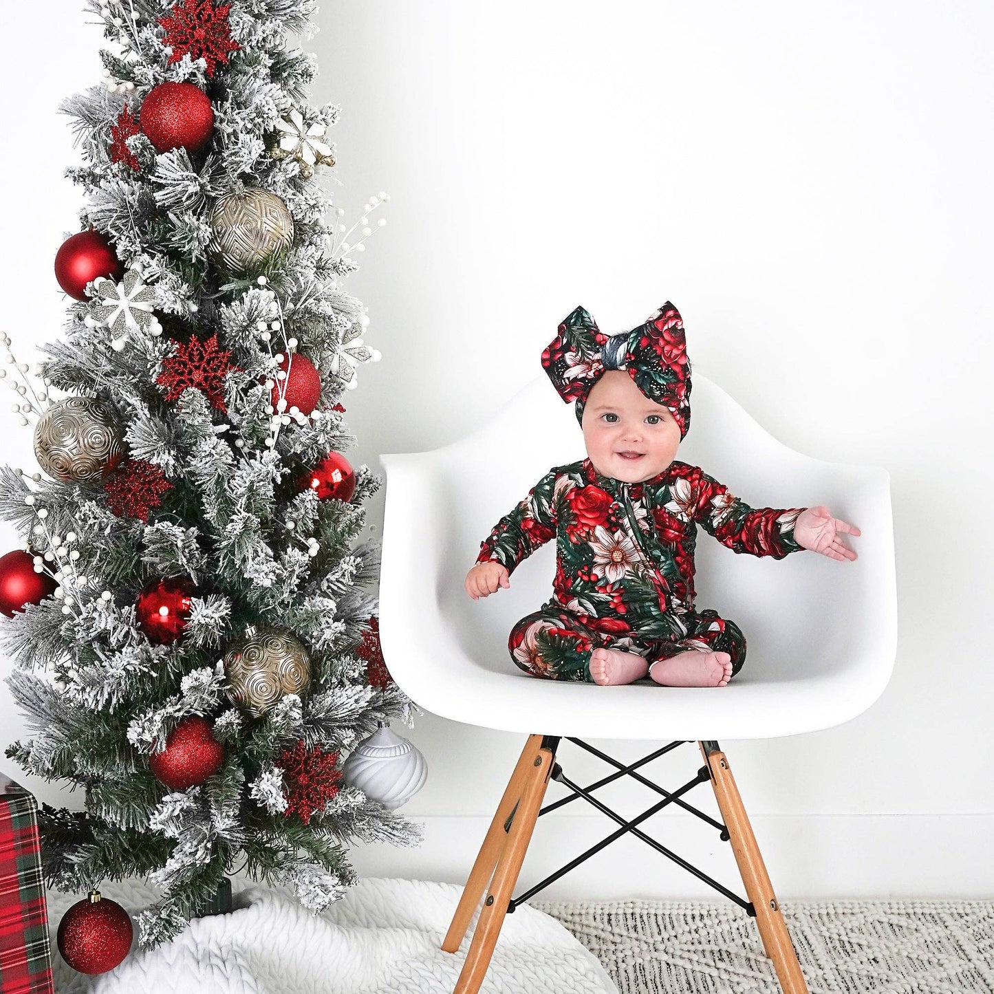 Floral Ruffle Convertible Zip Onesie