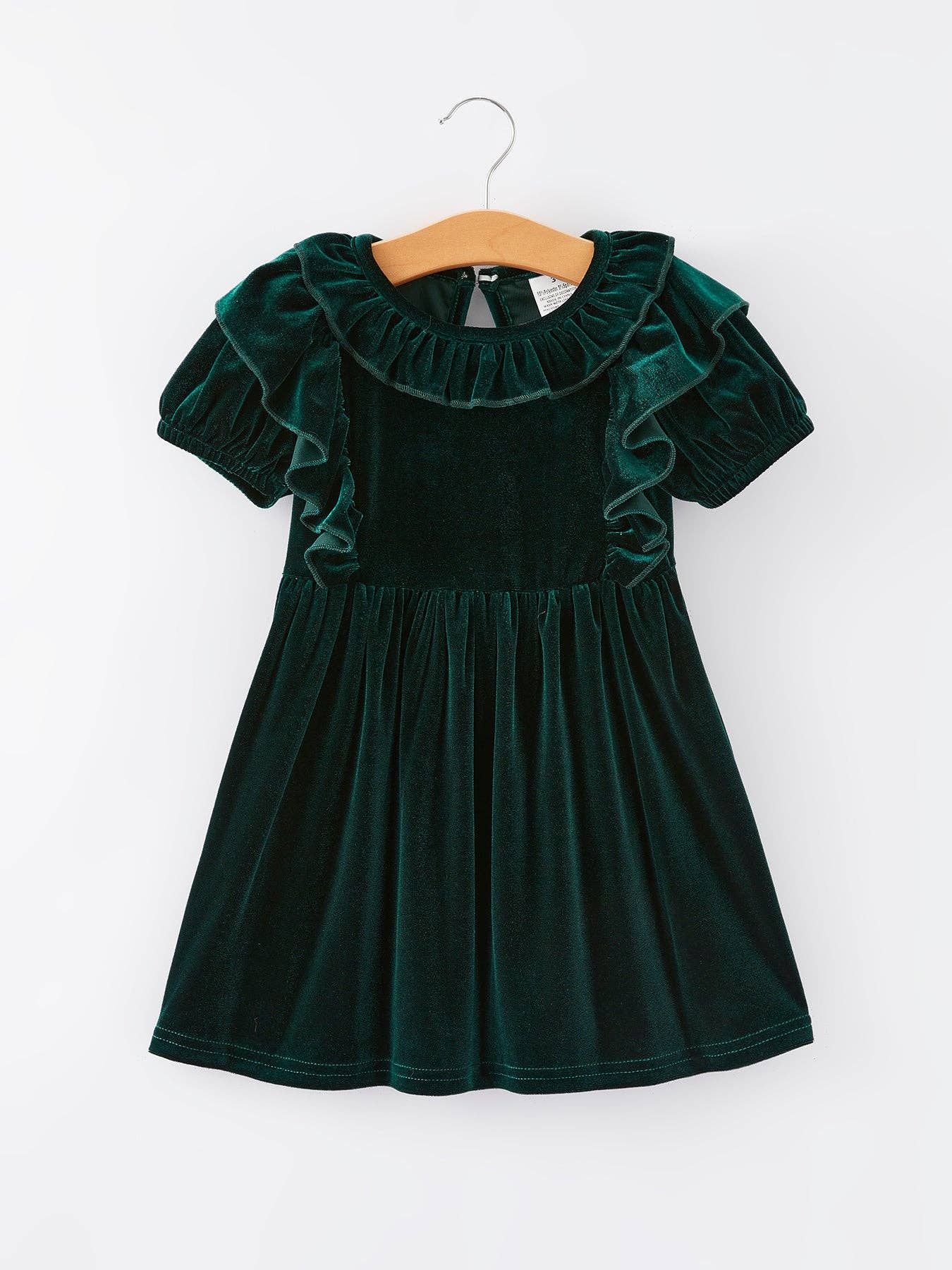 Dark Green Velvet Dress
